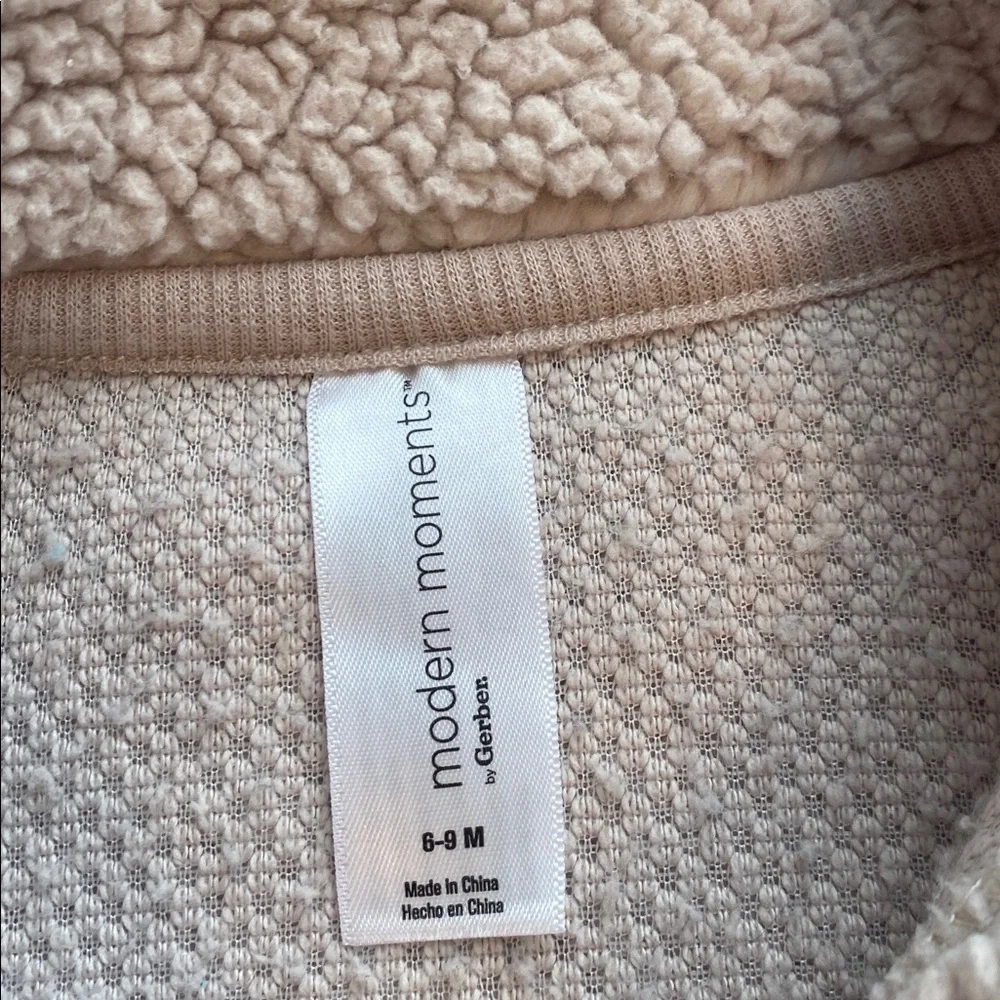 EUC MODERN MOMENTS 6-9 Mth Fleece Shacket & Pants Set